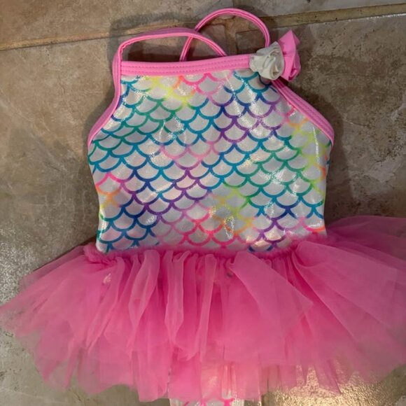 ⭐2 for 15⭐ George Baby Girls' Mermaid Tutu Swimsuit - Size 0-3M - Picture 1 of 3